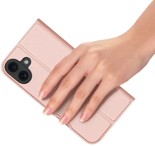 Dux Ducis Skin Pro Apple iPhone 16 Hoesje Portemonnee Roze afbeelding 7