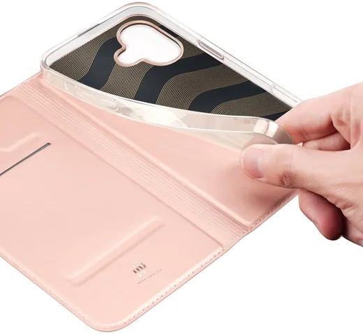 Dux Ducis Skin Pro Apple iPhone 16 Hoesje Portemonnee Roze afbeelding 8