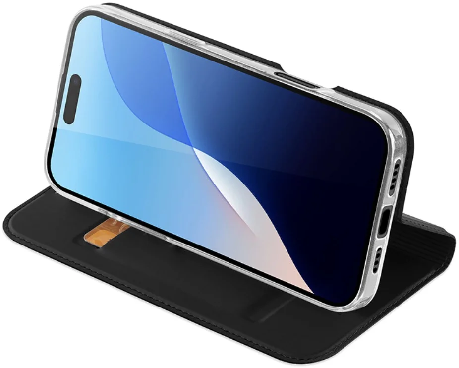 Dux Ducis Skin Pro Apple iPhone 16 Pro Hoesje Portemonnee Zwart afbeelding 5