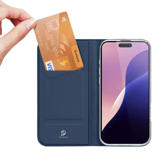 Dux Ducis Skin Pro Apple iPhone 16 Pro Max Hoesje Portemonnee Blauw afbeelding 2