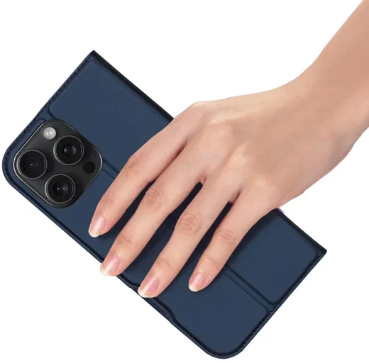 Dux Ducis Skin Pro Apple iPhone 16 Pro Max Hoesje Portemonnee Blauw afbeelding 7