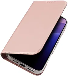 Dux Ducis Skin Pro Apple iPhone 16 Pro Max Hoesje Portemonnee Roze afbeelding