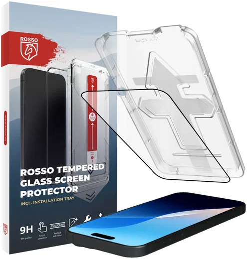 Rosso Apple iPhone 16 Tempered Glass met Installatietray Dust Removal afbeelding 1