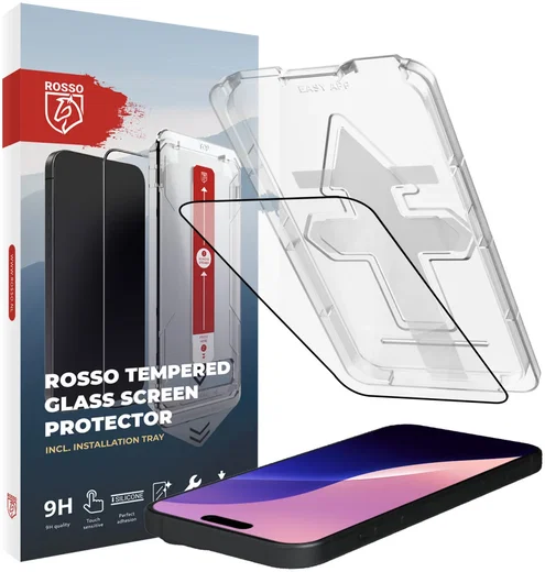 Rosso Apple iPhone 16 Pro Tempered Glass met Installatietray Dust Removal afbeelding 1