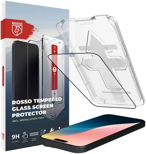 Rosso Apple iPhone 16 Pro Max Tempered Glass met Installatietray Dust Removal afbeelding 1