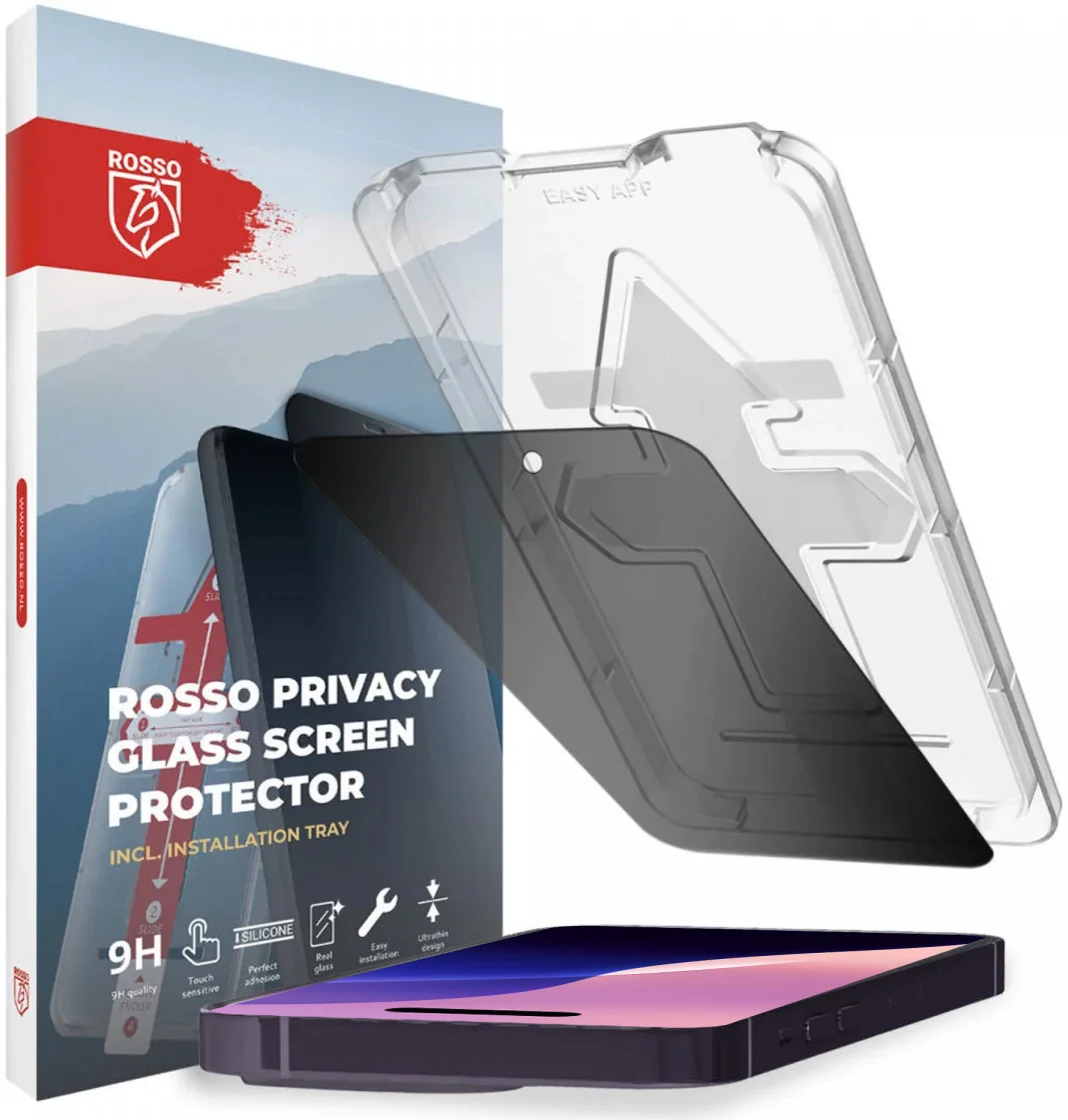 Rosso Apple iPhone 16 Pro Privacy Glass met Installatietray Dust Removal afbeelding 1