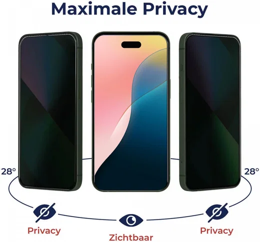 Rosso Apple iPhone 16 Plus Privacy Glass met Installatietray Dust Removal afbeelding 2