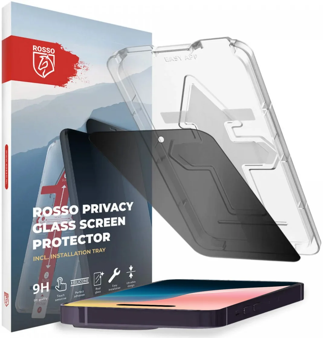 Rosso iPhone 16 Pro Max Privacy Glass met Installatietray Dust Removal afbeelding 1