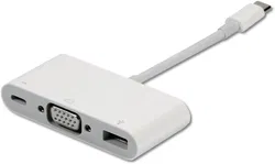 Originele Apple USB-C naar USB-C / USB-A / VGA Adapter Wit afbeelding