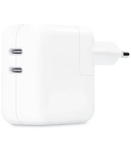 Originele Apple 35W Dual Power Adapter met USB-C Twee Poorten Wit afbeelding 1