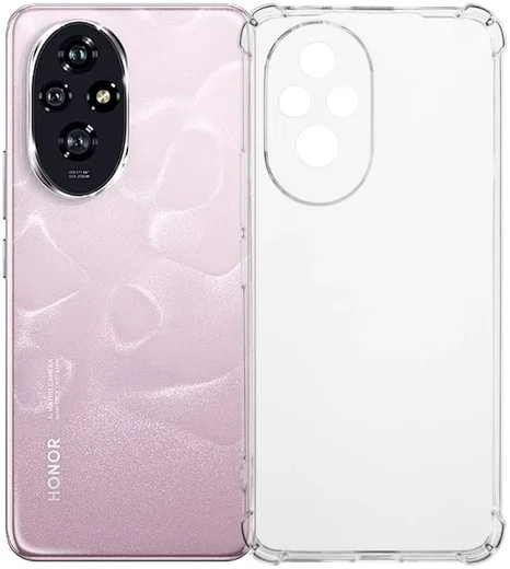 Honor 200 Hoesje Schokbestendig en Dun TPU Back Cover Transparant afbeelding 1