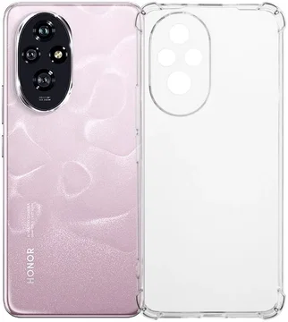 Honor 200 Hoesje Schokbestendig en Dun TPU Back Cover Transparant