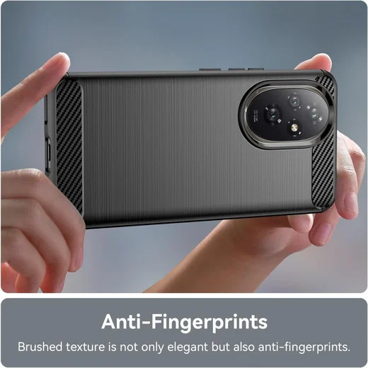 Honor 200 Hoesje Geborsteld TPU Flexibele Back Cover Zwart afbeelding 6
