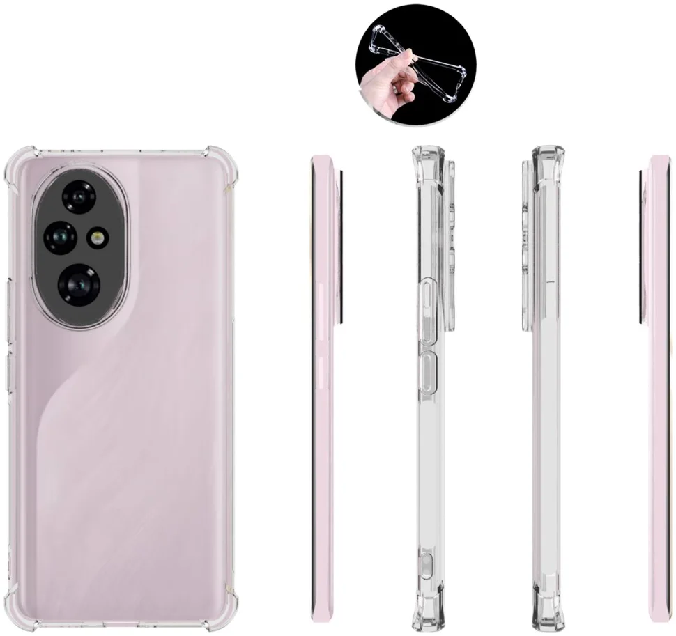 Honor 200 Pro Hoesje Schokbestendig en Dun TPU Back Cover Transparant afbeelding 5