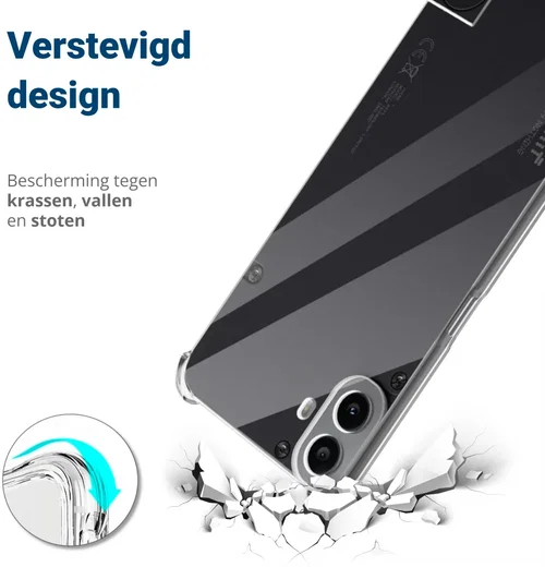 Nothing CMF Phone 1 Hoesje Schokbestendig en Dun TPU Back Cover Transparant afbeelding 4