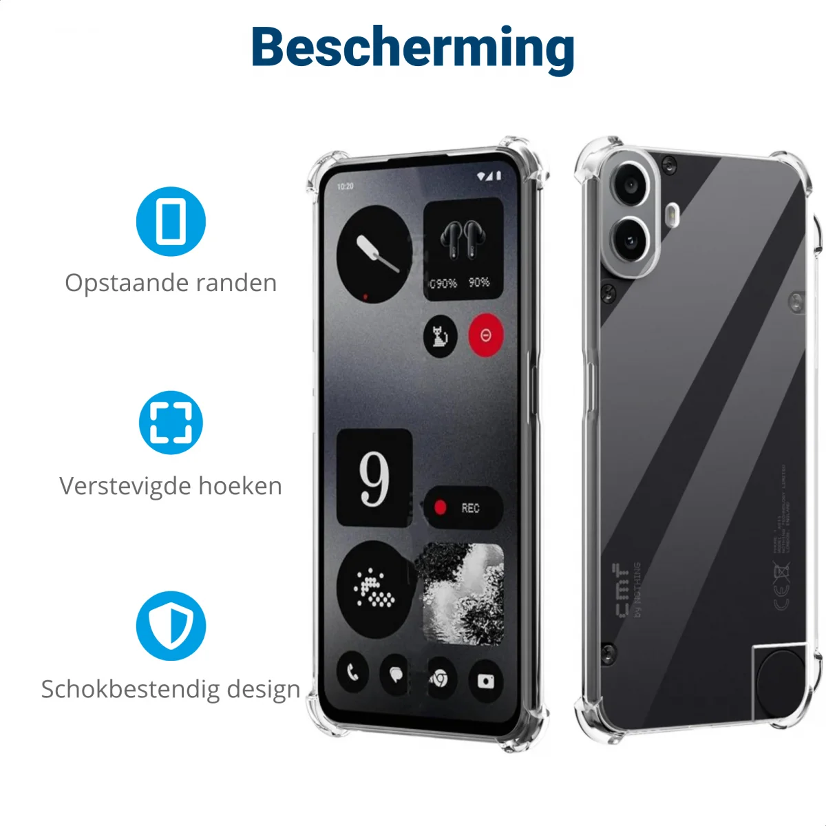 Nothing CMF Phone 1 Hoesje Schokbestendig en Dun TPU Back Cover Transparant afbeelding 5