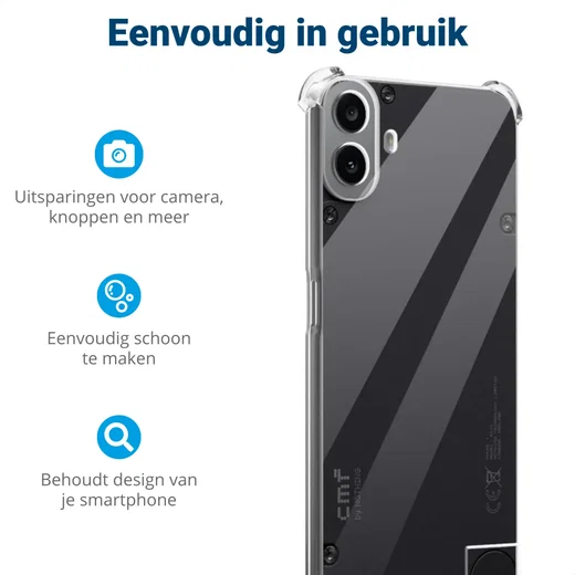 Nothing CMF Phone 1 Hoesje Schokbestendig en Dun TPU Back Cover Transparant afbeelding 7