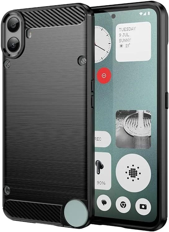 Nothing CMF Phone 1 Hoesje Geborsteld TPU Flexibele Back Cover Zwart afbeelding 1