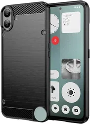 Nothing CMF Phone 1 Hoesje Geborsteld TPU Flexibele Back Cover Zwart afbeelding