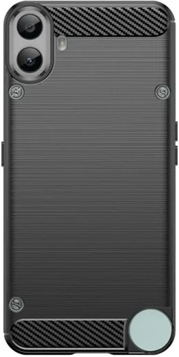 Nothing CMF Phone 1 Hoesje Geborsteld TPU Flexibele Back Cover Zwart afbeelding 2