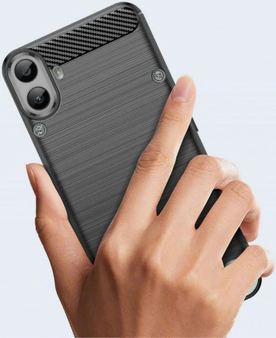 Nothing CMF Phone 1 Hoesje Geborsteld TPU Flexibele Back Cover Zwart afbeelding 5
