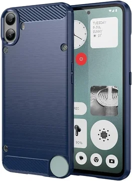 Nothing CMF Phone 1 Hoesje Geborsteld TPU Flexibele Back Cover Blauw