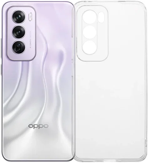 Oppo Reno 12 Pro Hoesje Dun TPU Back Cover Transparant afbeelding 1