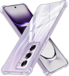 Oppo Reno 12 Pro Hoesje Schokbestendig en Dun TPU Back Cover Transparant afbeelding