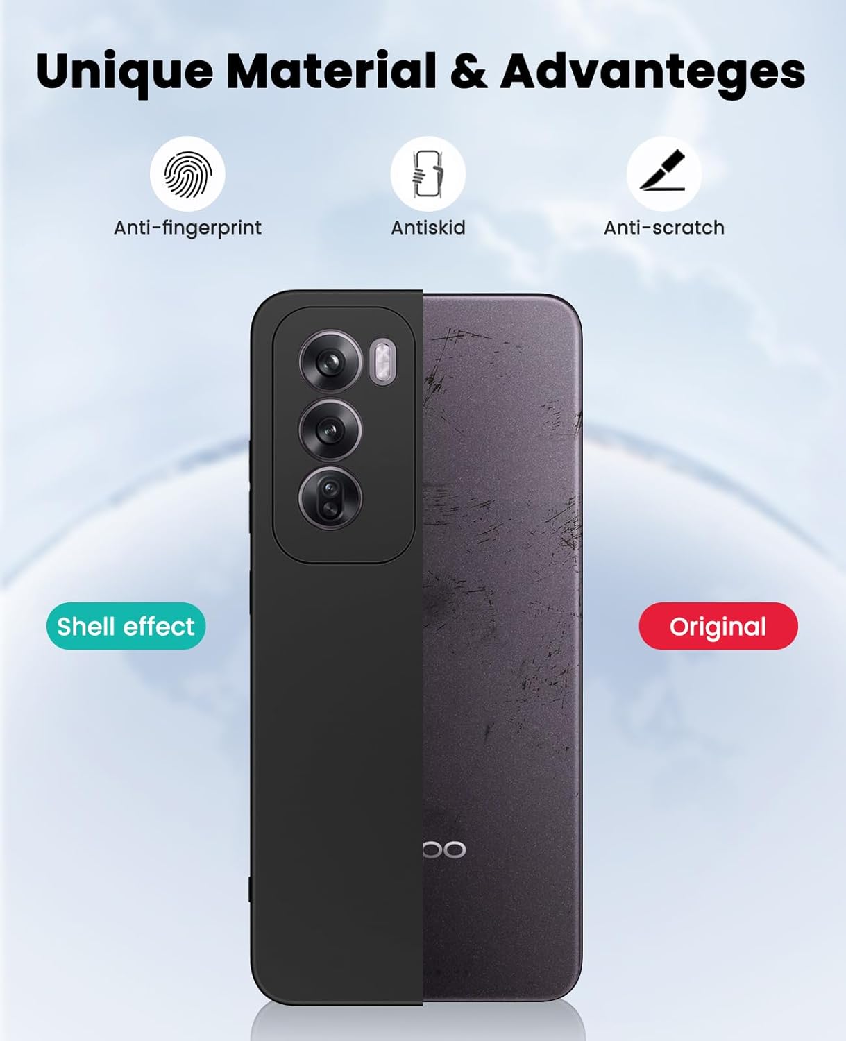 Oppo Reno 12 Pro Hoesje Dun TPU Back Cover Zwart afbeelding 6