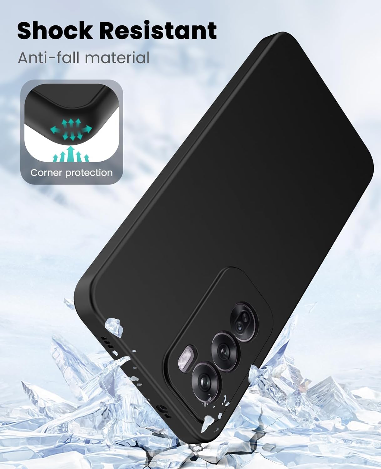 Oppo Reno 12 Pro Hoesje Dun TPU Back Cover Zwart afbeelding 2