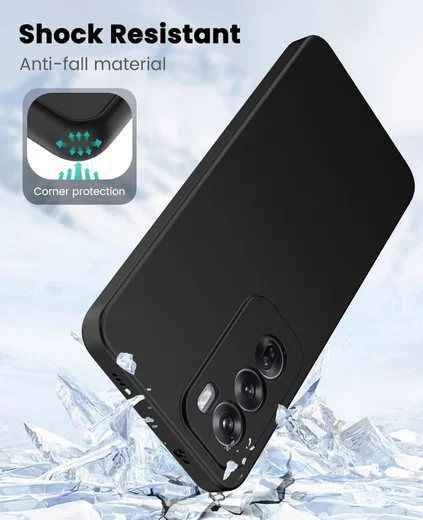 Oppo Reno 12 Pro Hoesje Dun TPU Back Cover Zwart afbeelding 2