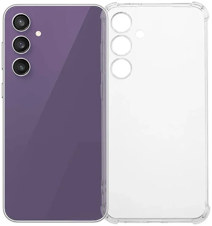 Samsung Galaxy S24 FE Hoesje Schokbestendig en Dun TPU Back Cover Transparant afbeelding 1