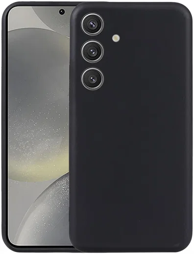 Samsung Galaxy S24 FE Hoesje Dun TPU Back Cover Zwart afbeelding 1