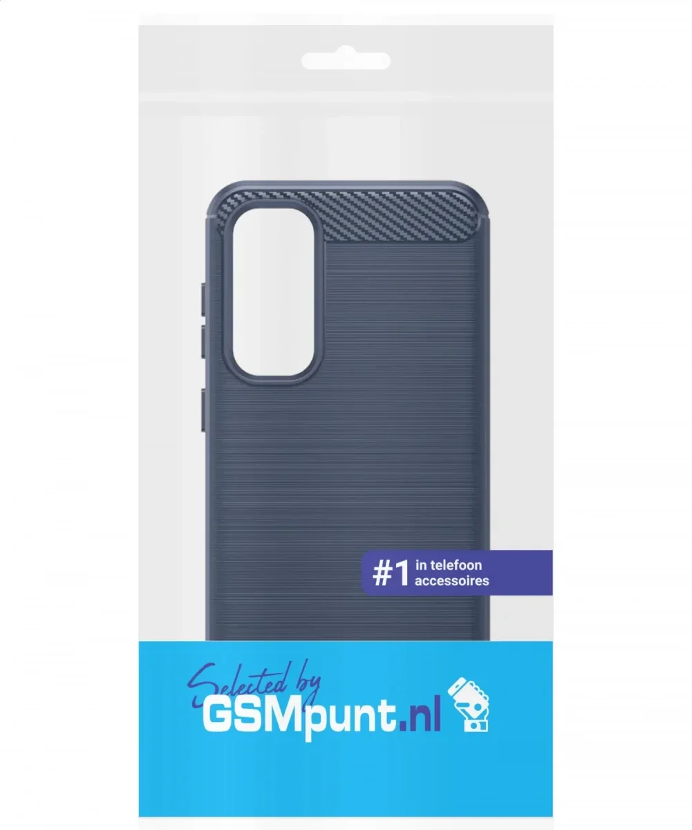 Samsung Galaxy S24 FE Hoesje Geborsteld TPU Flexibele Back Cover Blauw afbeelding 8