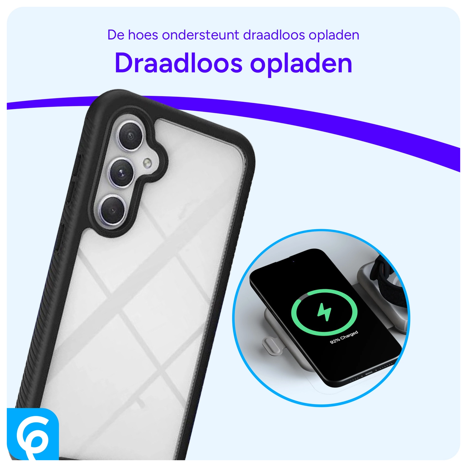 Samsung Galaxy S24 FE Hoesje Full Protect 360° Cover Hybride Zwart afbeelding 6