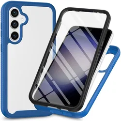 Samsung Galaxy S24 FE Hoesje Full Protect 360° Cover Hybride Blauw afbeelding