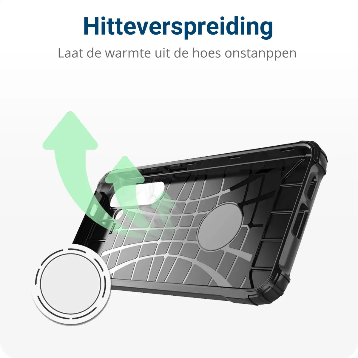 Samsung Galaxy S24 FE Hoesje Shock Proof Hybride Back Cover Zwart afbeelding 5