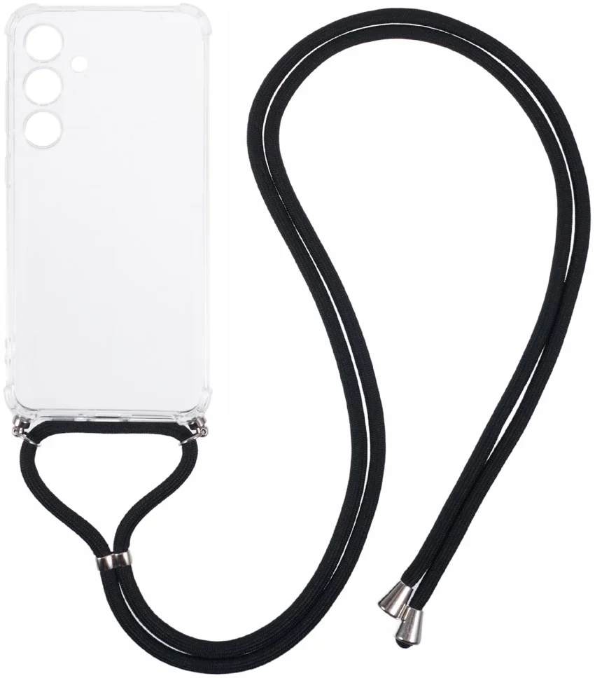 Samsung Galaxy S24 FE Hoesje met Koord Schokbestendig TPU Transparant afbeelding 1