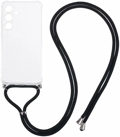 Samsung Galaxy S24 FE Hoesje met Koord Schokbestendig TPU Transparant afbeelding 1