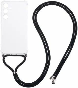 Samsung Galaxy S24 FE Hoesje met Koord Schokbestendig TPU Transparant