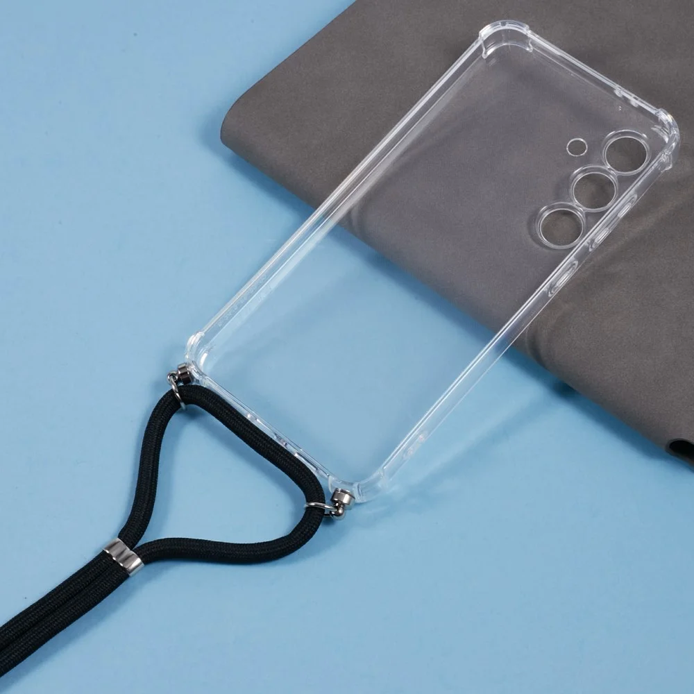 Samsung Galaxy S24 FE Hoesje met Koord Schokbestendig TPU Transparant afbeelding 6