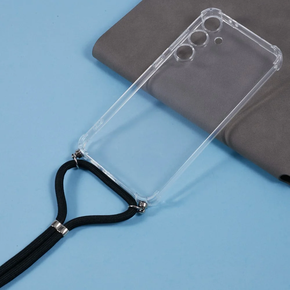 Samsung Galaxy S24 FE Hoesje met Koord Schokbestendig TPU Transparant afbeelding 7