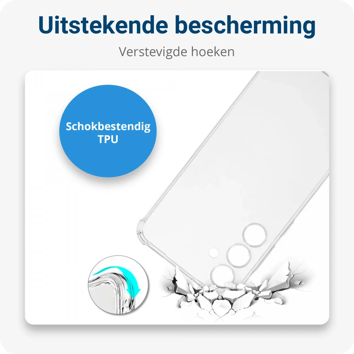 Samsung Galaxy S24 FE Hoesje met Koord Schokbestendig TPU Transparant afbeelding 2