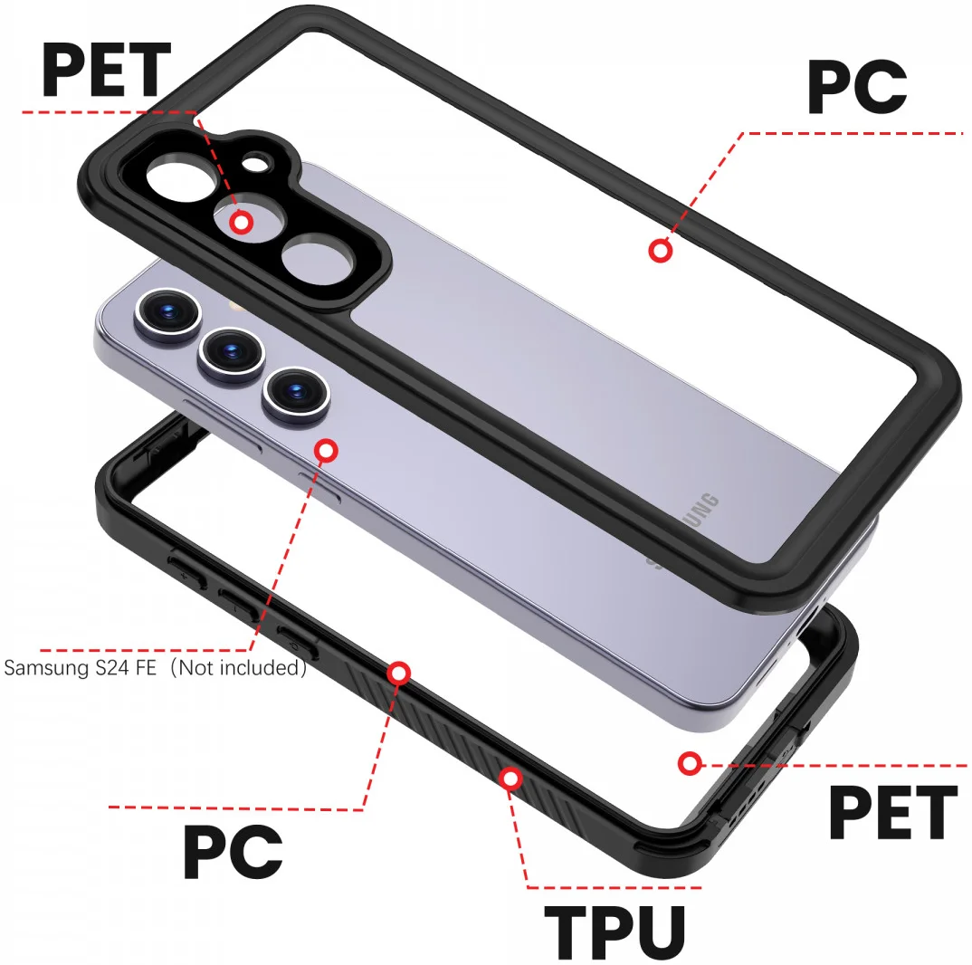 SBG Outdoor Case Samsung Galaxy S24 FE Waterdicht Zwart afbeelding 9