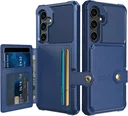Samsung Galaxy S24 FE 3 in 1 Back Cover Portemonnee Hoesje Blauw