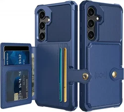 Samsung Galaxy S24 FE 3 in 1 Back Cover Portemonnee Hoesje Blauw afbeelding