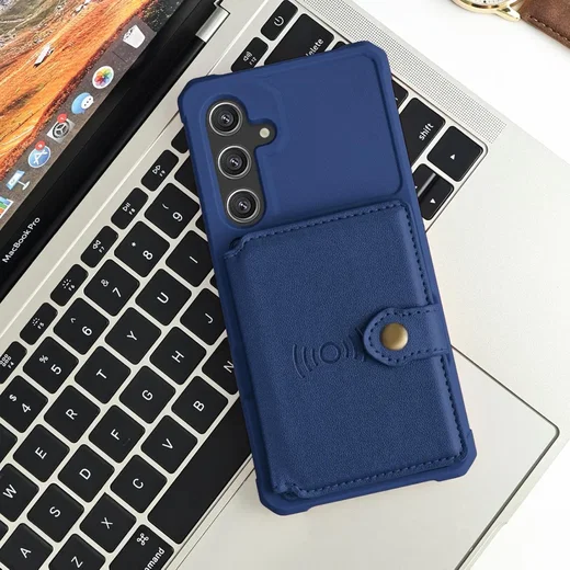 Samsung Galaxy S24 FE 3 in 1 Back Cover Portemonnee Hoesje Blauw afbeelding 11