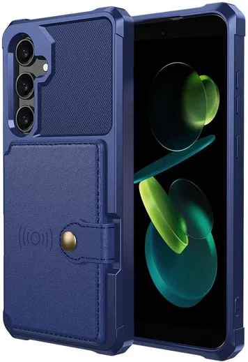 Samsung Galaxy S24 FE 3 in 1 Back Cover Portemonnee Hoesje Blauw afbeelding 10
