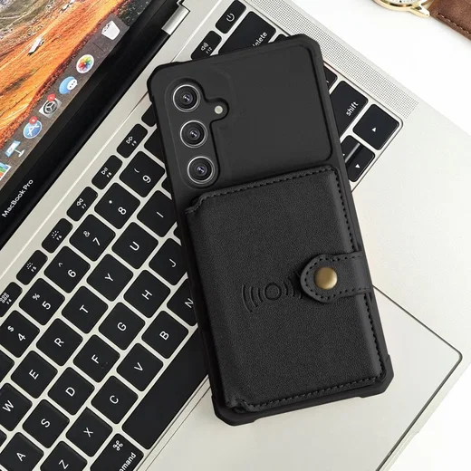 Samsung Galaxy S24 FE 3 in 1 Back Cover Portemonnee Hoesje Zwart afbeelding 11