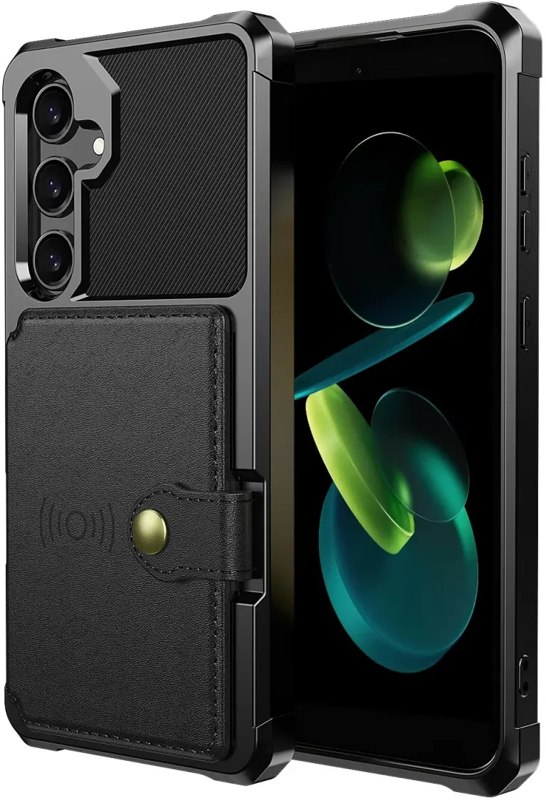Samsung Galaxy S24 FE 3 in 1 Back Cover Portemonnee Hoesje Zwart afbeelding 10